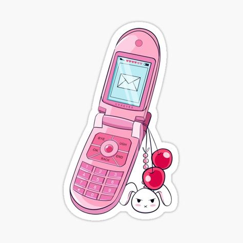 Pink Phone Stickers, 2000s Stickers, 2000s Phone, Stickers For Iphone, 90s Stickers, Y2k Stickers, Pink Stickers, Sticker Design Inspiration, Iphone Stickers