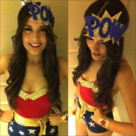 30 DIY Halloween Costumes To Try This Year Wonder Woman Costume Diy, Wonder Woman Diy, Diy Carnaval, Halloween Diy Outfit, Diy Superhero Costume, Diy Fantasia, Headpiece Diy, Hallowen Costume, Diy Kostüm