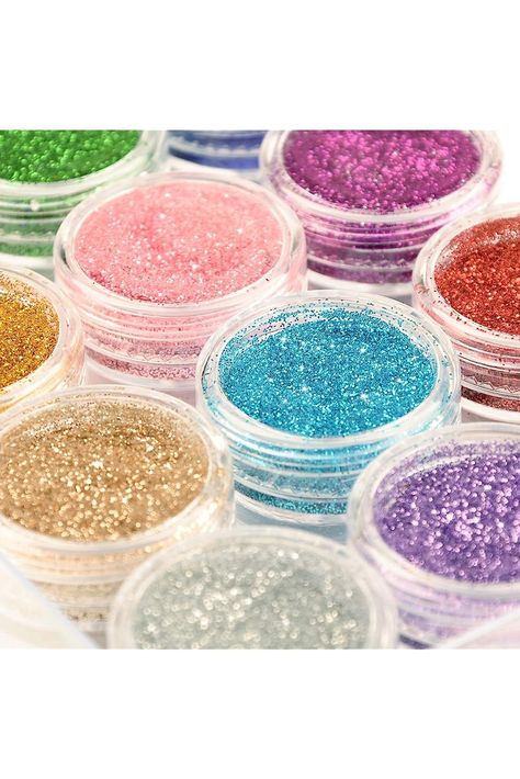 Glitter Wenida 12 Colors Holographic Cosmetic Festival Powder Sequins Craft Glitter for Arts Face Hair Body Nail Sequins Craft, Nail Art Paillette, Disney Inspired Makeup, Sequin Crafts, Jewelry Box Diy, Cosmetic Glitter, Glitter Powder, Nail Beauty, Edible Glitter