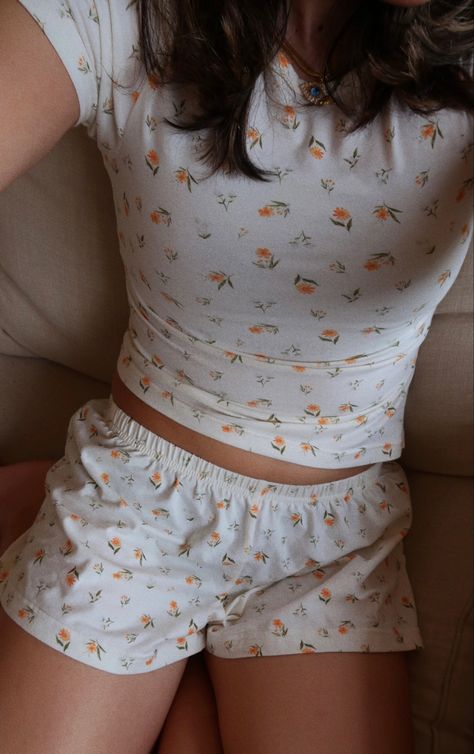 floral pajamas, summer pajamas, matching pajamas, pajama set, floral pjs, cotton pj set, sleepwear, cute pjs, cute summer pjs, summer aesthetic, floral summer aesthetic, blue aesthetic, summer style Cute Jammies For Women, Camping Pajamas Aesthetic, Cute Pajamas Aesthetic Summer, Cotton Pjs For Women, Aesthetic Pj Set, Matching Pj Set Aesthetic, Summer Pjs Aesthetic, Cute Pajamas For Women Aesthetic, Cute Sleepwear Aesthetic