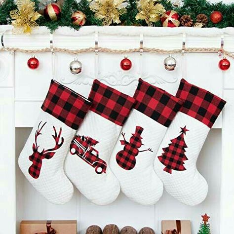 Fireplace Hanging, Farmhouse Christmas Stockings, Country Fireplace, Rustic Christmas Stocking, Family Christmas Stockings, Christmas Boots, Season Decor, Christmas Stockings Diy, Felt Stocking