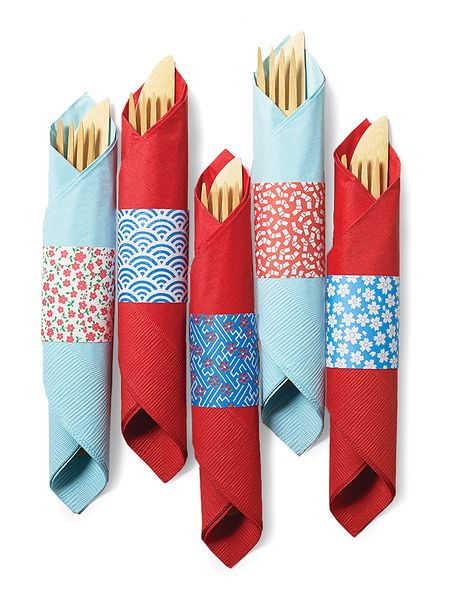 Paper Napkin Rings, Japanese Party, Sushi Party, Folding Origami, Easy Diy Decor, Blue Crafts, Martha Stewart Crafts, Festa Party, Entertaining Essentials