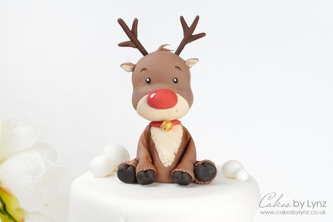 Edible Reindeer, Reindeer Cake, Smooth Buttercream, Reindeer Cakes, Animals Cake, Elephant Cake Toppers, Giraffe Cakes, Elephant Cakes, Christmas Cake Topper