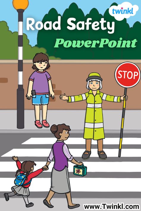 Road Safety PowerPoint Safety On The Road For Kids, Traffic Rules For Kids, Child Safety Activities, Informative Presentation, Road Safety Poster, Road Traffic Safety, Safety Activities, Road Crossing, Traffic Rules