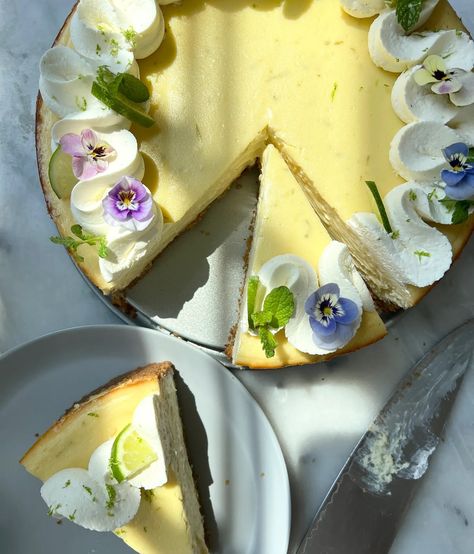 (2) Key Lime Pie Cheesecake - Olivia Mack McCool Wedding Key Lime Pie, Key Lime Aesthetic, Key Lime Pie Wedding Cake, Key Lime Pie With Meringue, Key Lime Pie Decoration, Cheesecake Designs, Pie Wedding Cake, Pie Wedding, Key Lime Pie Cheesecake