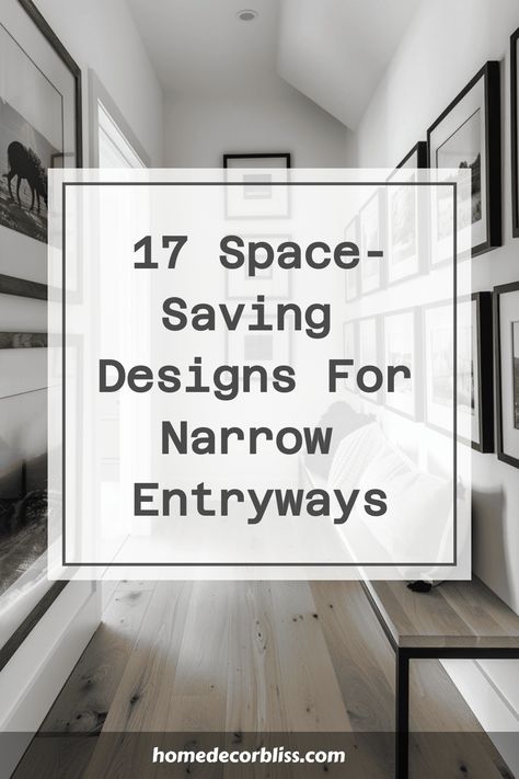 narrow entryway ideas Bench In Narrow Hallway, Style Narrow Hallway, Narrow Hallway Console Table Ideas, Narrow Drop Zone Ideas, Narrow Hallway Furniture, Narrow Entryway Built In Ideas, High Traffic Hallway Wall Ideas, Small Entryway Solutions, Narrow Hallway Mudroom