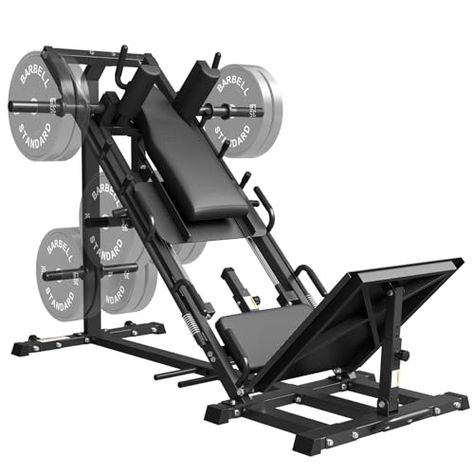 GMWD Leg Press Hack Squat Machine Combo, Leg Exercise Machine with Linear Bearing, 45-Degree Lower Body Special with Weight Storage for Quads, Hamstring, Glutes, Calves, Home Gym Leg Day Equipment Gym Leg Day, Hack Squat Machine, Leg Machine Workout, Hack Squat, Leg Exercise, Leg Press Machine, Squat Machine, Leg Machines, Exercise Machine