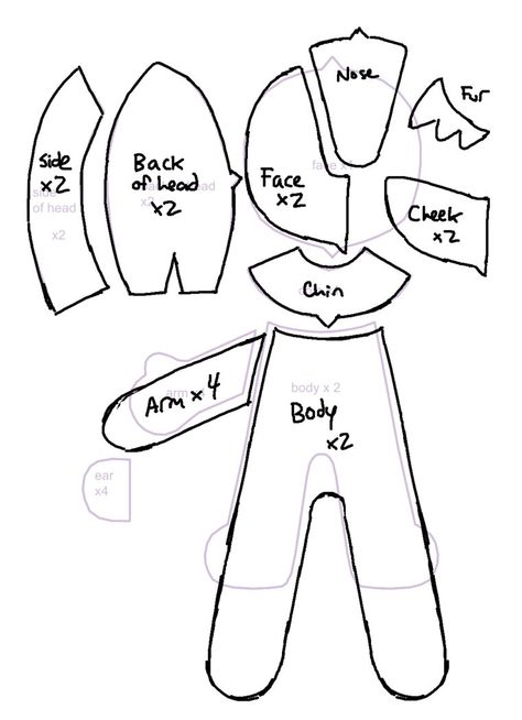 I drafted a modified version of this plush pattern for making an anthro character, as well as an elongated body (personal preference). Figured I'd put it up to share! You can substitute the anthro ... Character Plush Pattern, Human Plush Pattern Free, Plushie Body Pattern, Doll Body Sewing Pattern, Human Plush Doll Pattern, Human Doll Pattern, Plush Body Pattern, Anthro Plush Pattern, Human Plush Pattern