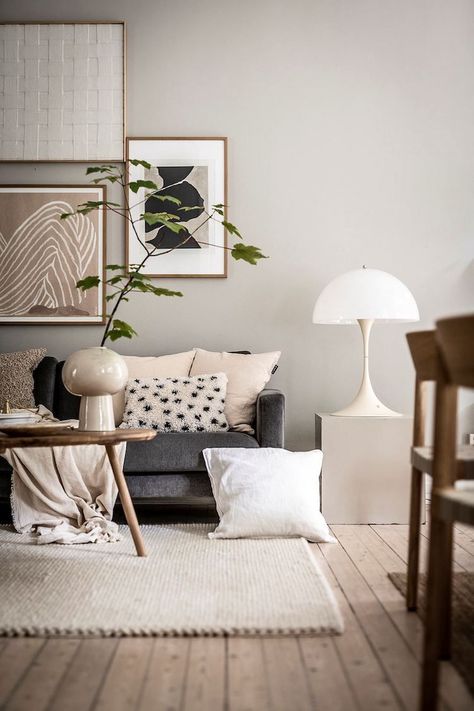 One Swedish Apartment Casa Retro, Swedish Apartment, Open Living Room, Scandinavian Interior Design, Scandinavian Living, Decoration Inspiration, Cozy Apartment, Ikea Furniture, Design Living Room