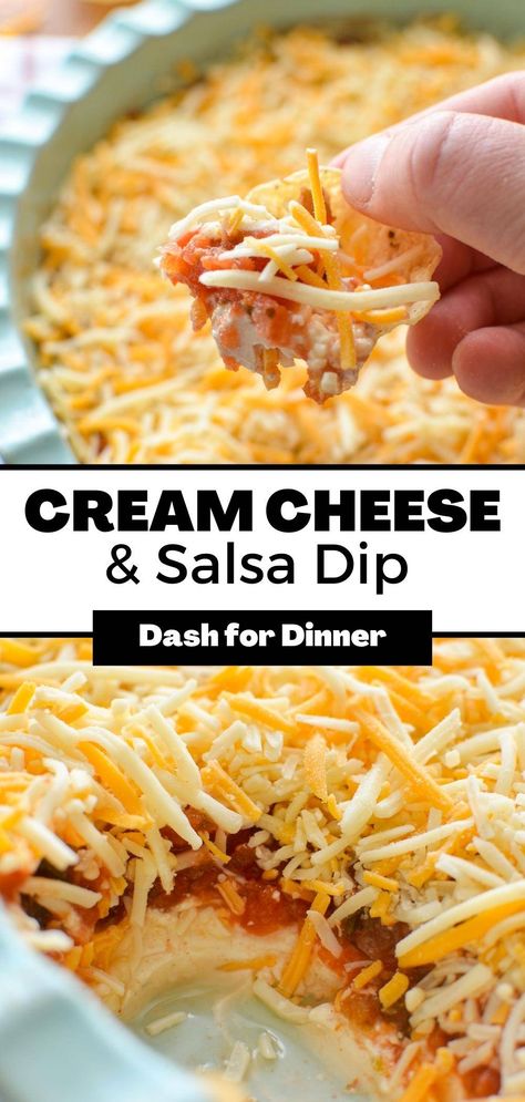 Cheese And Salsa Dip, Cheese Salsa Dip, Cream Cheese Salsa Dip, Best Dip Recipes, Jalapeno Popper Dip, Delicious Dips Recipes, Salsa Dip, Taco Dip, Mini Pizzas