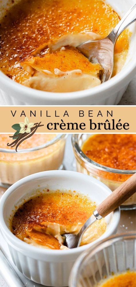 Ultimate Guide to Creme Brulee - Pretty. Simple. Sweet. Smoked Creme Brulee, Creme Brulee Flavored Desserts, Large Creme Brulee, Protein Creme Brulee, Lemon Crème Brûlée, Creme Brulee For Two, Classic Creme Brulee Recipe, Single Serve Creme Brulee, Vanilla Bean Creme Brulee Recipe