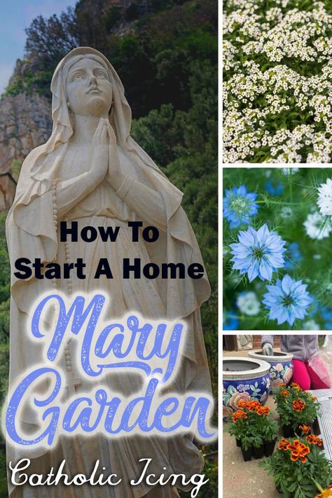 Marian Garden Ideas, Mary Grotto Backyard, Marian Garden Catholic, Mary Garden Ideas, Prayer Garden Ideas Backyards, Mary Garden Catholic, Marian Grotto, Spiritual Gardening, Virgin Mary Garden