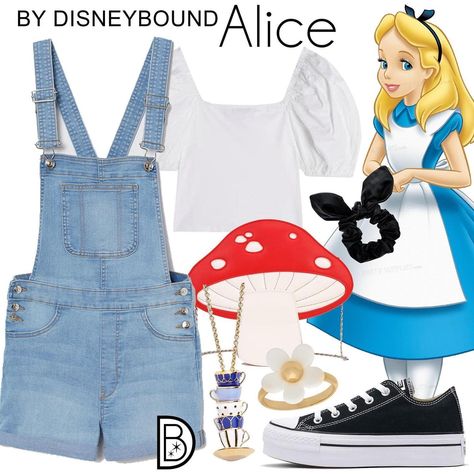 Disney Lovers! • Instagram Disneybound Family Outfits, Disney Bound Alice In Wonderland, Alice In Wonderland Disneybound, Wonderland Outfit, Wonderland Fashion, Alice Halloween, Disneybound Ideas, Alice In Wonderland Outfit, Disney Character Outfits