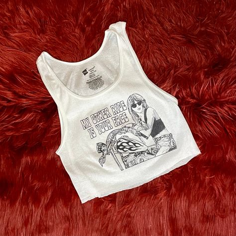 Ribbed Tank with My Other Ride Vintage Inspired Graphic Vintage Tanks, Stagecoach Outfits, Warwick Ny, Your Face, Graphic Tank Tops, Summer Tank Tops, Ribbed Tank, Casual Fits, Vintage Inspired