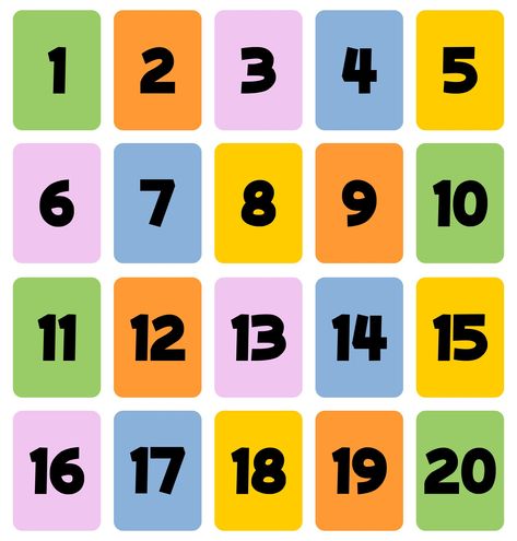 1-20 Number Chart For Preschool, Angka 1-20 Art, Numbers 1 20 Free Printable, Flashcard Numbers 1-20, 1-20 Numbers Printable, Numbers To Print Free Printable, Flash Cards Numbers 1 To 20, Number Chart 1-20 Free Printable, Numbers 1-20 Flashcards