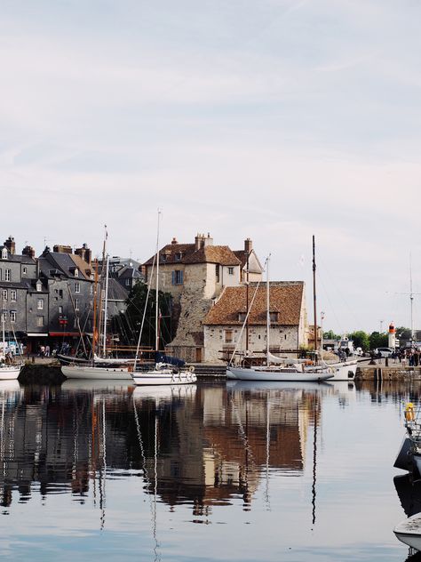 A Day in Normandy :: Seaside Villages & Cocktails in a Palace! Seaside Photos, Best Seller Books, Coco Kelley, Lakeside Village, Watercolor Photo, Seaside Village, Seaside Town, Boat Art, Normandy France