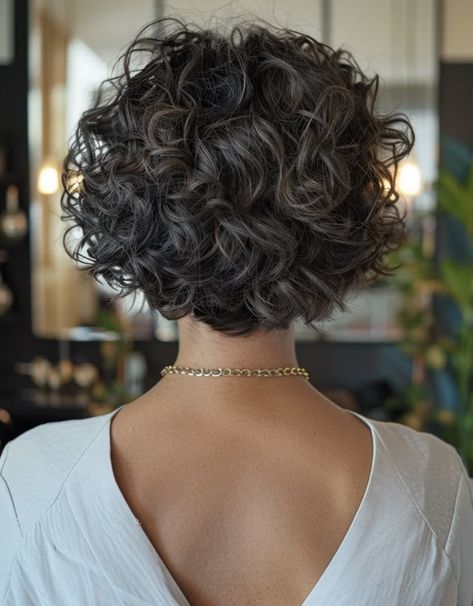 Short Bob Hairstyles Stacked Long Pixie Layered Haircuts, Short Fine Wavy Haircuts, Short Hairstyle Women Fine Curly Hair, Short Curly Hair Styling Ideas, Short Fine Curly Hair Cuts, Body Perm Short Hair, Short Haircuts For Fine Curly Hair, How To Make Short Hair Curly, Curly Fine Hairstyles