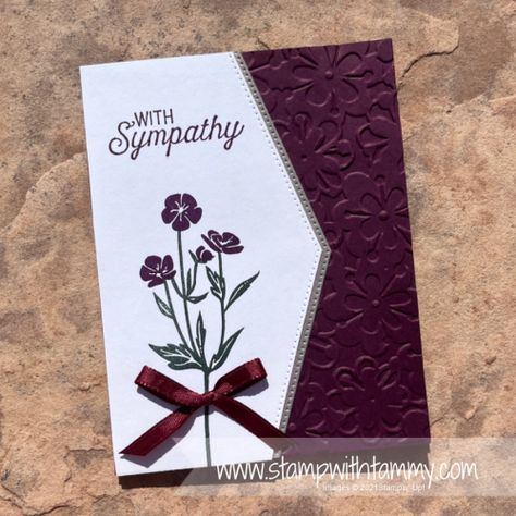 Stamping Up Sympathy Cards 2022, Easy Stampin Up Sympathy Cards, Stampin Up Cards Sympathy Project Ideas, Sympathy Card Tutorials, Masculine Sympathy Cards Stampin Up Ideas, Homemade Sympathy Cards Ideas, Cards Handmade Sympathy, Sympathy Cards Stampin Up Ideas 2023, Hand Stamped Birthday Cards