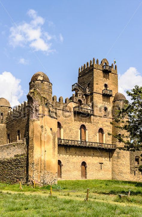 ETHIOPIA:  Fasil Ghebbi (Royal Enclosure) is the remains of a fortress-city within Gondar, Ethiopia. It was founded in the 17th and 18th centuries by Emperor Fasilides (Fasil) and was the home of Ethiopia's emperors.  by Anton_Ivanov Fano Ethiopia, Fasil Ghebbi, Anton Ivanov, Gondar Ethiopia, Africa Architecture, Castle Chateau, History Of Ethiopia, African Royalty, Basketball Photography