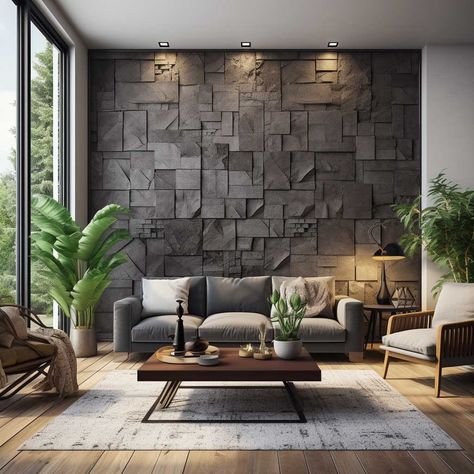 How to Incorporate Wall Tiles into Your Living Room Decor • 333+ Art Images Living Room Wall Tiles Ideas, Wood Tiles Living Room, Wall Tiles Living Room, Stone Feature Wall, Tiles Living Room, Living Room Wall Designs, Sofa Design Wood, Feature Wall Living Room, Dining Room Fireplace