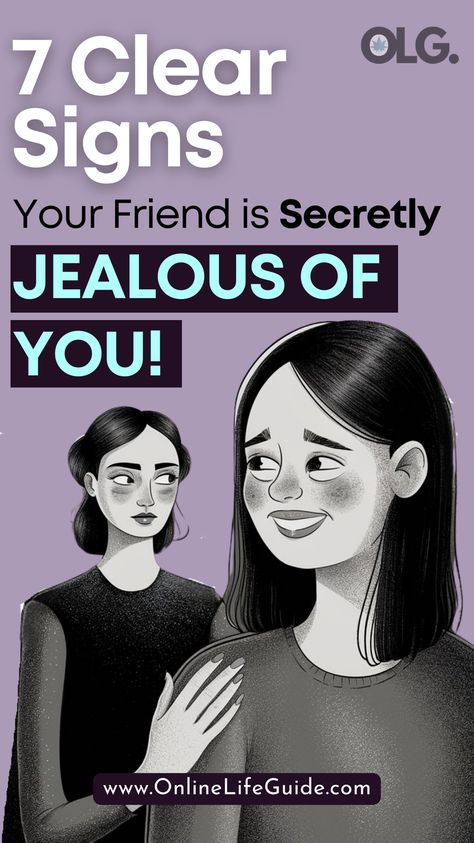 Learn how to identify the subtle signs of jealousy in your friendships. This article discusses 7 clear signs your friend is secretly jealous of you which will help you to recognize the hidden signs of envy, enabling you to address issues before they escalate and helping you to maintain healthy and honest friendships. By understanding these signs, you can take proactive steps to address the underlying issues, ensuring that your friendships remain supportive and free of toxic behaviors. A Friend Who Becomes An Enemy, Signs Of Jealousy Friends, Signs Someone Is Jealous Of You, Jealousy Pictures, How To Stop Jealousy, A Jealous Friend, Jealousy Friends, Assume The Best, Jealous Friends