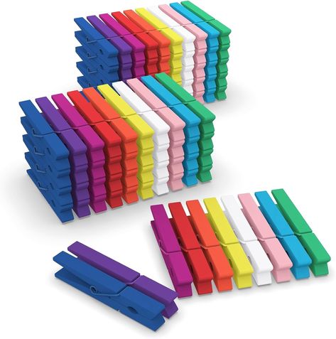 Amazon.com: 100 Pcs Colored Clothes Pins Wooden, Colored Clothespins for Crafts 2.9 Inch, Clothing Pins for Hanging, Pictures, Classroom, Laundry, Decorations, Colorful Clothespins Heavy Duty, 10 Colors : Home & Kitchen Clothes Clips, Wood Clips, Wooden Clothespins, Wood Clothes, Decoration Photo, Photo Clips, Ornament Hooks, Crafts With Pictures, Craft Art