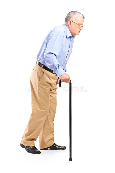 Old man walking with cane. Isolated on white background , #Affiliate, #cane, #walking, #man, #background, #white #ad Lifestyle Posing, Hardy Boys, Figure Poses, Walking Canes, Creative Illustration, Body Reference, Male Poses, Body Inspiration, Walking Stick