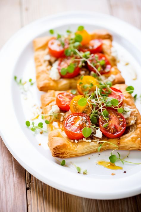 "Savour the Mediterranean: Tomato and Goat Cheese Tart with Thyme Recipe" Goat Cheese Tomato Tart, Tomato And Goat Cheese Tart, Mediterranean Tomato, Tomato And Goat Cheese, Savoury Pie, Fig Tart, Cheese All, Goat Cheese Tart, Fresh Tomato Recipes