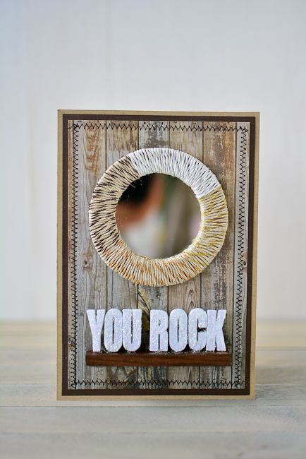 Cord-Wrapped Mirror Card/Masculine Card/Handmade Card Masculine Cards Handmade, Cord Wrap, Card Handmade, Masculine Cards, You Rock, A Blessing, Comfort Zone, Inspirational Cards, Fun Diys