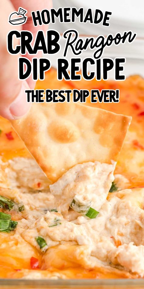 Crab Rangoon Dip Recipe, Rangoon Dip, Best Dip, Crab Rangoon Dip, Cheesy Dip, Crab Rangoon, Chinese Takeout, Dip Recipes Easy, Crab Recipes