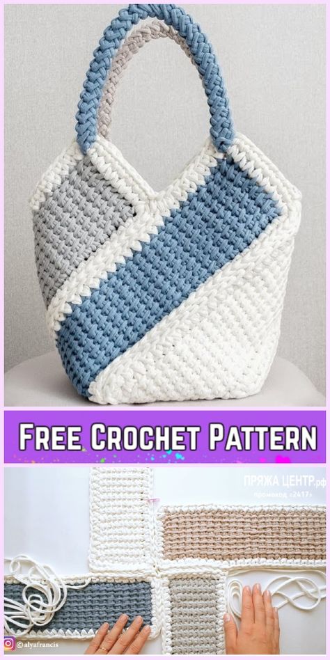 Tunisian Crochet Ten Stitch Handbag Free Crochet Pattern-Video Tunisian Crochet Patterns, Sac Diy, Clothes Tutorial, Free Crochet Bag, Crochet Bag Tutorials, Crochet Bag Pattern Free, Bag Pattern Free, Kids Crochet, Crochet Handbags Patterns