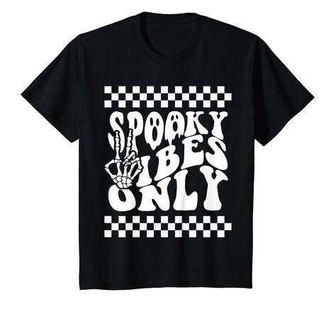 PRICES MAY VARY. Ghost with funny sayings along groovy design for children, little boys girls getting ready for pumpkin season, jack o lantern carving fun, candy trick or treating in fall Lightweight, Classic fit, Double-needle sleeve and bottom hem Girls Getting Ready, Halloween Shirts For Boys, Groovy Design, Toddler Halloween, Pumpkin Season, Halloween Skeleton, Halloween Shirts, Trick Or Treating, Spooky Vibes