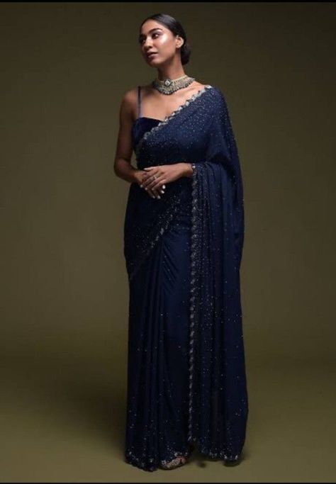 #2 IN HIS SERIES

𝐕𝐢𝐤𝐫𝐚𝐦 𝐒𝐢𝐧𝐠𝐡 𝐑𝐚𝐭𝐡𝐨𝐫𝐞

The elder s… #romance #Romance #amreading #books #wattpad Kundan Embroidery, Navy Blue Saree, Indian Outfits Lehenga, Kalki Fashion, Fancy Sarees Party Wear, Traditional Indian Dress, Scalloped Border, Desi Fashion Casual, Saree Designs Party Wear