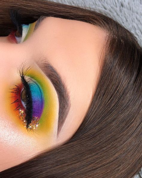 14.2k Followers, 857 Following, 91 Posts - See Instagram photos and videos from Danielle Athena (@bydanielleathena) Sunscreen Foundation, Makeup Soft Glam, Rainbow Eye Makeup, Angel Makeup, Makeup Soft, Pride Makeup, Makeup Lips, Blush Contour, Colorful Eye Makeup