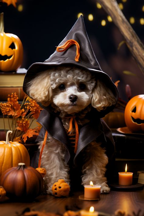 Featuring a cute Poodle wearing a Halloween costume, this piece of halloween wall art captures the spirit of the season. This halloween art print is the perfect addition to your indoor halloween decor. This halloween poster art will bring a festive atmosphere to any room. Shop now and transform your space with this captivating halloween scene wall art. It’s sure to be one of your favorite Halloween decorations, and it makes great Halloween gifts, too! Christmas Cookies For Dogs, Crafts For Dogs, Christmas Essential Oil Blends, Poodle Halloween, Costumes For Pets, Cookies For Dogs, Christmas Dogs Funny, Dog Christmas Photos, Easy Christmas Cookies