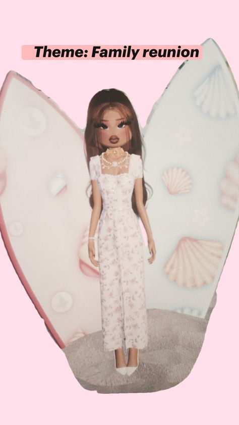 Pink floral floor length dress Family Reunion Outfit, Family Reunion Themes, Reunion Outfit, Reunion Dress, Duo Dress, Famous Dress, Bratz Inspired Outfits, Aesthetic Dress, Theme Dress