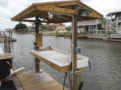 Build your own fish cleaning station tutorial Fish Cleaning Station, Fish Cleaning Table, Cleaning Station, Lake Dock, Lakefront Living, Build Your Own Boat, Lake Living, Bay House, Diy Deck