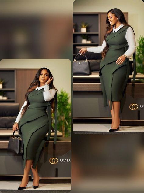 Decent Outfits For Women, Decent Outfits, Convocation Dress, Corporate Wears, Office Wear Women Work Outfits, Choir Uniforms, Corporate Gowns, Office Wears, Classy Short Dresses