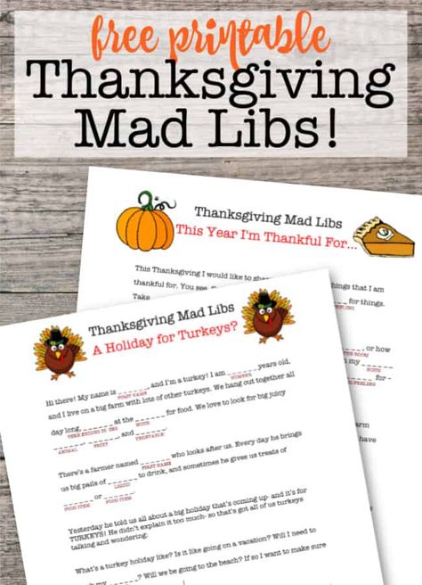 Are you looking for a fun game to play together as a family, maybe at the Thanksgiving table? These free printable Thanksgiving Mad Libs are sure to be a hit with your kids! #ThanksgivingGames #MadLibs #ThanksgivingKids #ThanksgivingFun Thanksgiving Mad Libs, Thanksgiving Table Activities, Free Mad Libs, Thanksgiving Table Games, Thanksgiving Mad Lib, Thanksgiving Family Games, Thanksgiving Games For Adults, Free Printable Thanksgiving, Thanksgiving Games For Kids