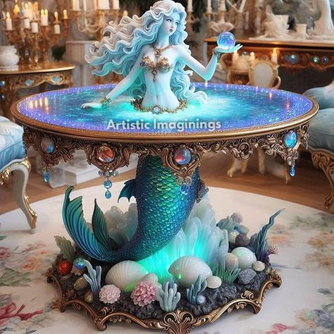 Mermaid Sculptures & Statues, Diy Mermaid Decor, Mermaid Furniture, Mermaid Figures, Angel Illustration, Mermaid Sculpture, Mermaid Photography, Mermaid Figurine, Acrylic Art Projects