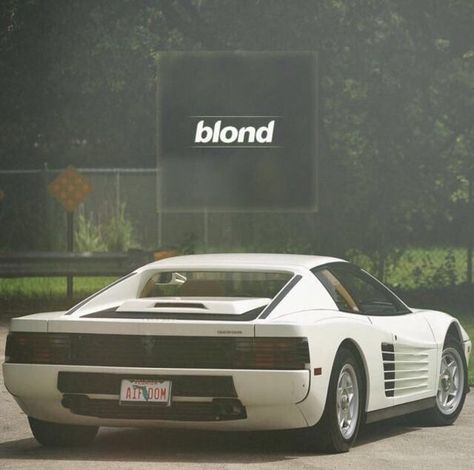 ♡pinterest | @lillygoodale♡ Frank Ocean Aesthetic Blond, White Ferrari Testarossa, White Ferrari Aesthetic Frank Ocean, White Ferrari Frank Ocean Wallpaper, White Ferrari Aesthetic, White Ferrari Wallpaper, Blond White Ferrari, Blond Cover, Blond Wallpaper