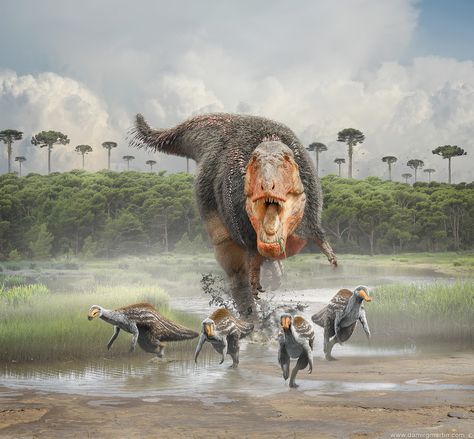 Tarbosaurus, Damir G. Martin on ArtStation at https://www.artstation.com/artwork/W2maY3 Fossil Illustration, Prehistoric Mammals, Feathered Dinosaurs, Prehistoric Wildlife, Dinosaur Illustration, Ancient Animals, Paleo Art, Extinct Animals, The Chase