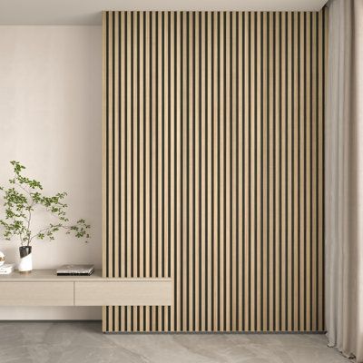 Introducing our 106” x 12.6” 3D 2 piece set of Acoustic Slat Wood Wall Panels a perfect combination of style, functionality, and sustainability. These handcrafted panels bring a modern and minimalist look to any space. With both decorative and sound-dampening properties, these acoustic slat wall panels can enhance the acoustics in the room, making them ideal for conference rooms, home theaters, offices, bedrooms, living rooms, and studios. Enhance the look and feel of your room with our acoustic Soundproofing Walls, Panels For Walls, Soundproof Panels, Wood Wall Paneling, Wood Wall Panels, Wood Slat Wall, Acoustic Wall Panels, Acoustic Wall, Japanese Interior