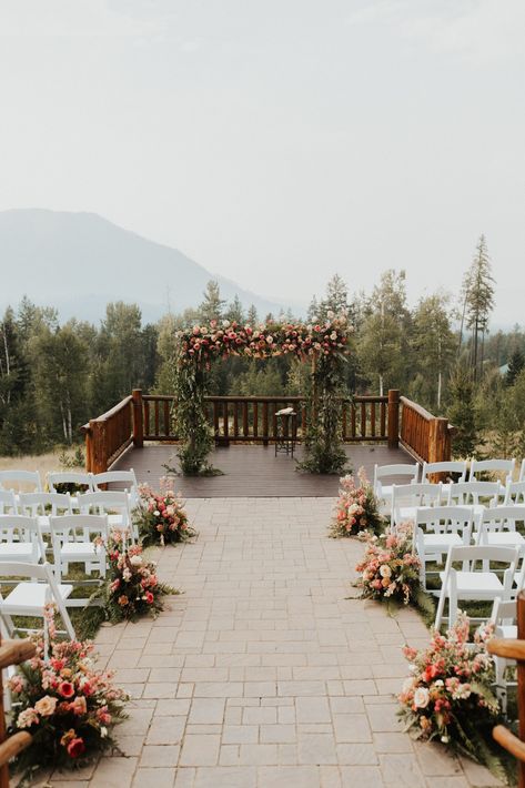 Mountain Wedding Flowers Summer, Mountain Side Wedding Venues, Wedding Venues Montana, Glacier National Park Wedding Venues, Small Montana Wedding, Montana Airbnb Wedding, Glacier Wedding Montana, Many Glacier Montana, Mountain Wedding Summer