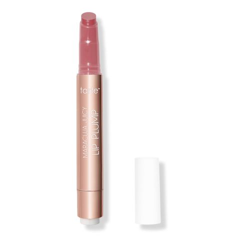 Maracuja Juicy Lip Plumping Gloss - BenefitsCushion Comfort XL Complex for a juicy, plumping effectPump it to plump it!Smooths the look of lip lines for a soft, pillowy poutGorgeous & non-sticky feeling stained-glass shineVegan & cruelty-freeHyaluronic acid & 10+ superfruits moisturizeFeaturesGlossy plump finish** 100% saw immediate hydration*100% saw more plump lipsVegan**based on a clinical panel study of 30 subjects after 10 minutes*based on a clinical panel study of 30 subjectsDermatologist- Maracuja Juicy Lip Plump, Tarte Maracuja Juicy Lip, Lip Plumping Gloss, Tarte Lip, Maracuja Oil, Lip Plumping, Juicy Lips, Dior Addict, Luminizer