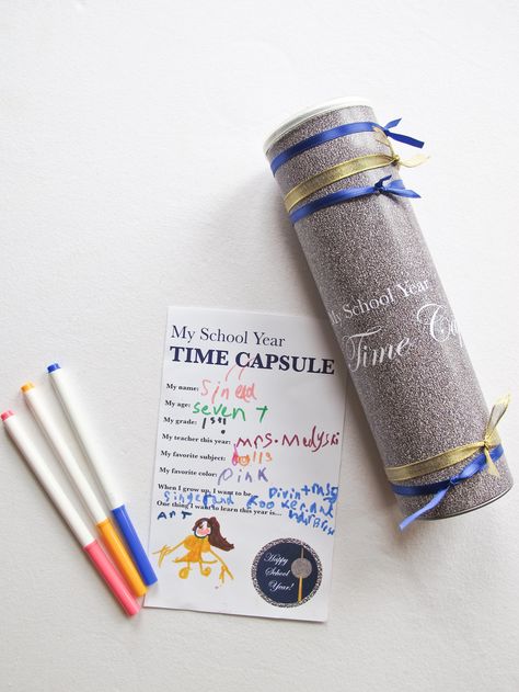 Pringle Cans Time Capsules Make A Time Capsule, Time Capsule Kids, Teacher Treats, Pringles Can, Creative School Project Ideas, Play Equipment, Creative Idea, Educational Projects, Can Crafts