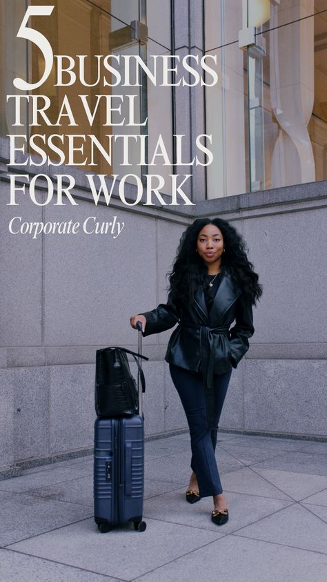 Beis Luggage, business travel essentials, travel for work, What To Pack For Business Trip Women, Packing For Work Trip Business Travel, Business Travel Aesthetic, Work Travel Essentials, Travel Luggage Aesthetic, Beis Luggage, Business Travel Hacks, Business Travel Outfits, Corporate Woman