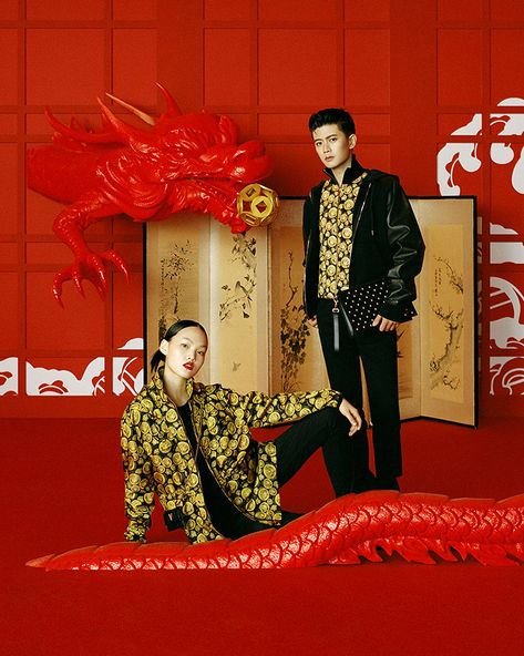 Allen Ren is the Face of VERSACE Lunar New Year 2021 Collection Chinese New Year Fashion, New Year Fashion, Chinese New Year Outfit, Singapore Fashion, Allen Ren, Fashion Campaign, Shades Of Violet, Versace Couture, New Years Dress