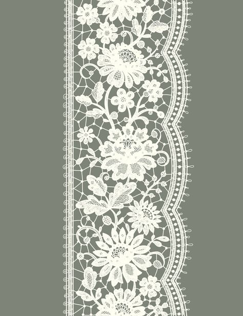 White lace vertical seamless pattern. Floral pattern. Skirt Accessories, Lace Drawing, Lace Painting, Lace Art, Flower Drawing Design, Print Design Art, Floral Patches, Lace Fabrics, Border Embroidery Designs