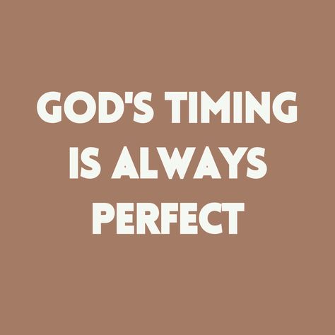 God has a perfect timing for everything. Learn to wait on him. This brings him honor, and it brings you peace. Spending Time With God Aesthetic, Time With Jesus Aesthetic, God Timing Quotes, Waiting On Gods Timing, Quotes About Gods Timing, Perfect Timing Quotes, Gods Timing Is Perfect, God Timing, God Is Always On Time